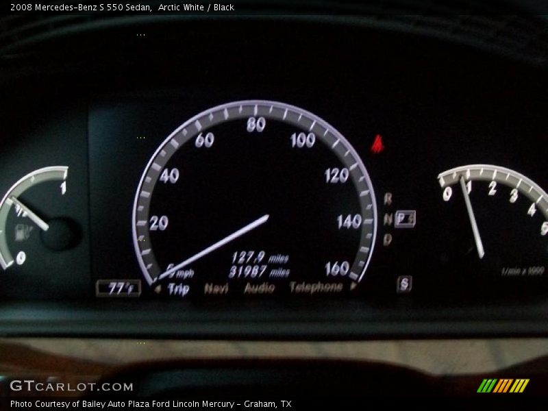 Arctic White / Black 2008 Mercedes-Benz S 550 Sedan