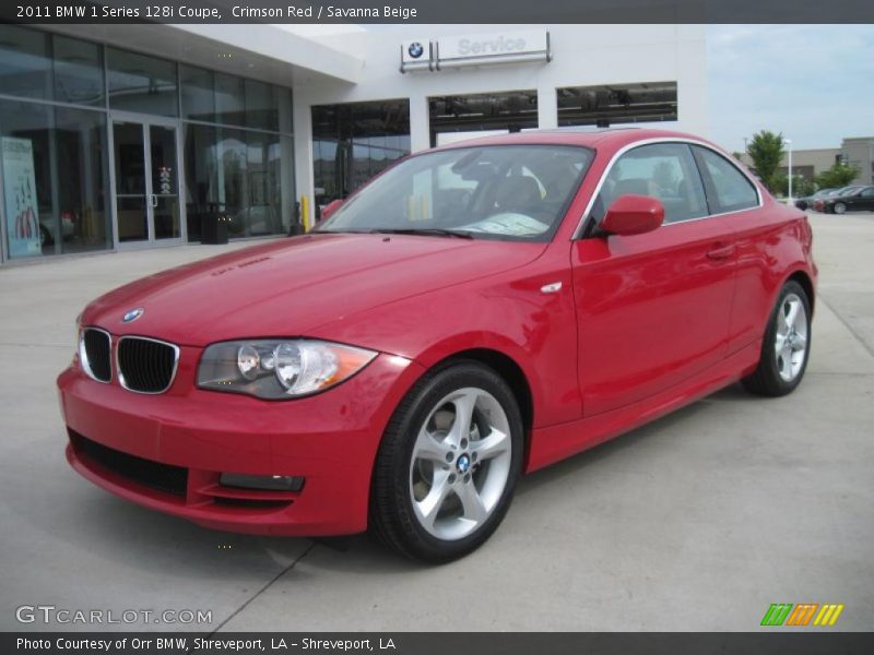 Crimson Red / Savanna Beige 2011 BMW 1 Series 128i Coupe