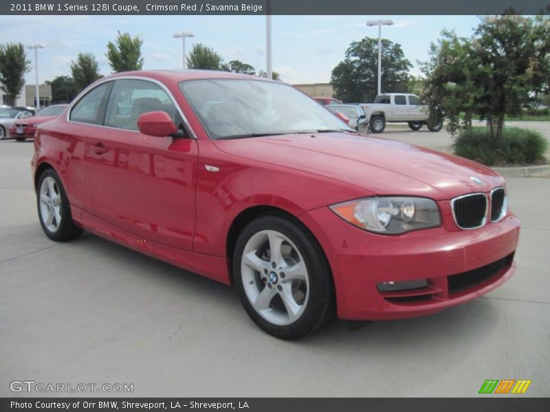 Crimson Red / Savanna Beige 2011 BMW 1 Series 128i Coupe