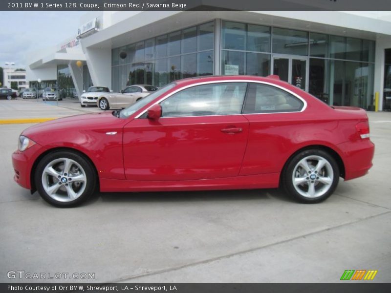 Crimson Red / Savanna Beige 2011 BMW 1 Series 128i Coupe