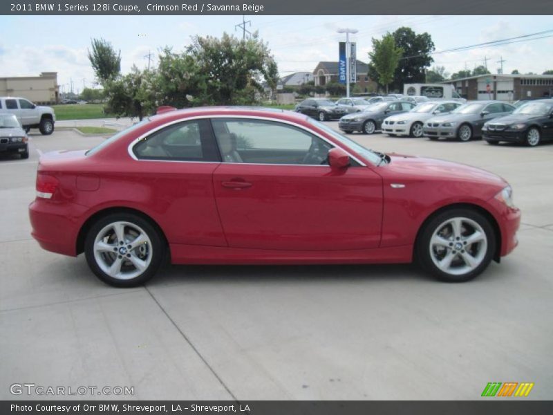 Crimson Red / Savanna Beige 2011 BMW 1 Series 128i Coupe