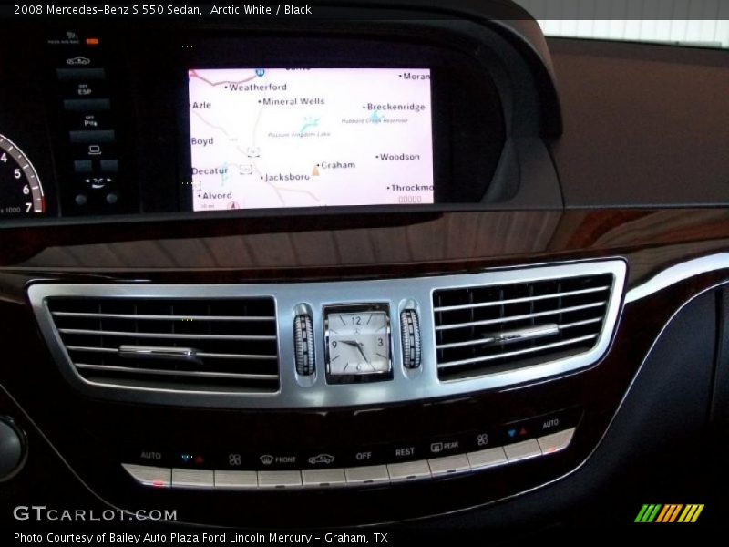 Arctic White / Black 2008 Mercedes-Benz S 550 Sedan