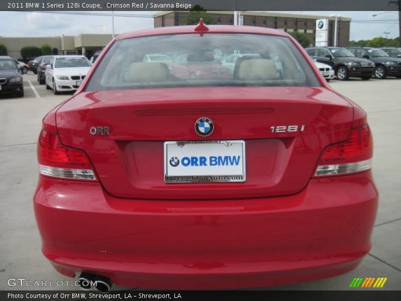Crimson Red / Savanna Beige 2011 BMW 1 Series 128i Coupe