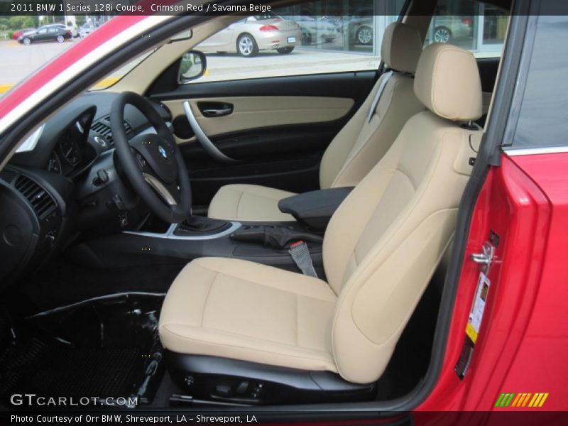 Crimson Red / Savanna Beige 2011 BMW 1 Series 128i Coupe