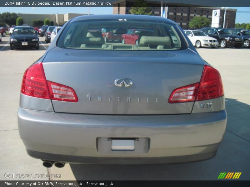 Desert Platinum Metallic / Willow 2004 Infiniti G 35 Sedan