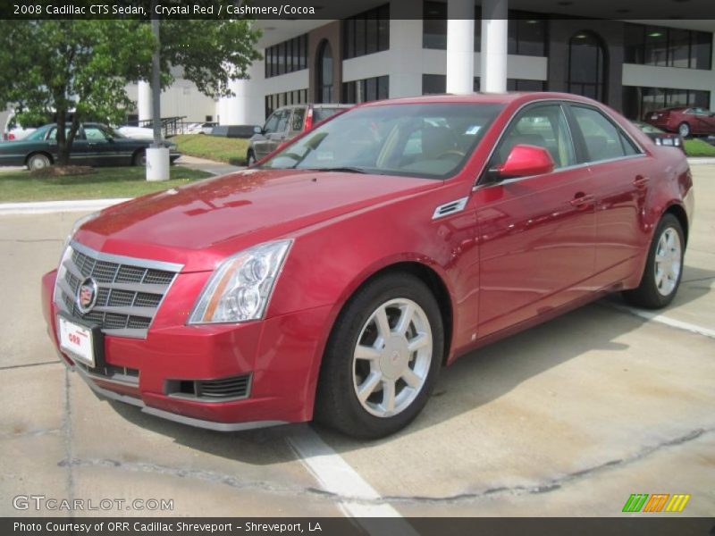 Crystal Red / Cashmere/Cocoa 2008 Cadillac CTS Sedan