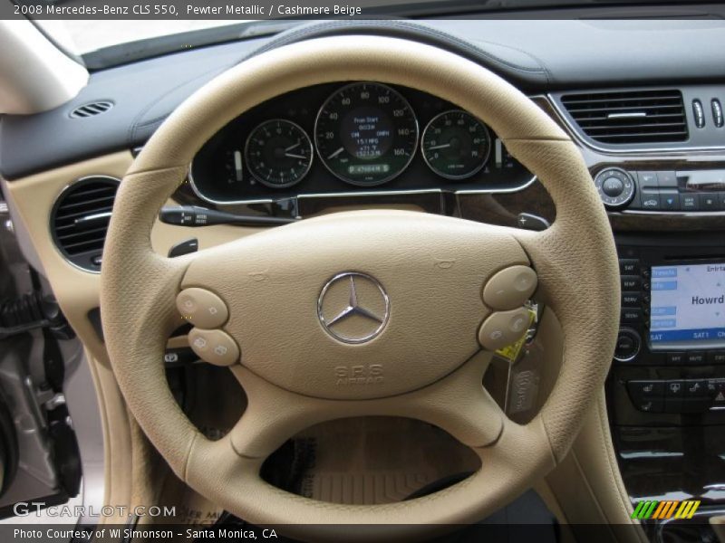 Pewter Metallic / Cashmere Beige 2008 Mercedes-Benz CLS 550