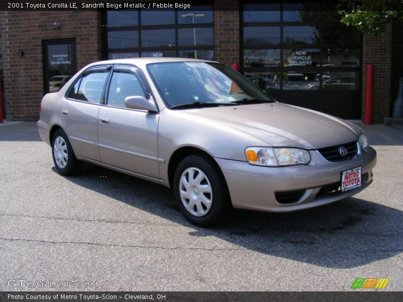 Sandrift Beige Metallic / Pebble Beige 2001 Toyota Corolla LE