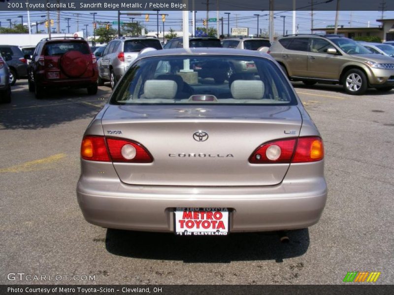 Sandrift Beige Metallic / Pebble Beige 2001 Toyota Corolla LE