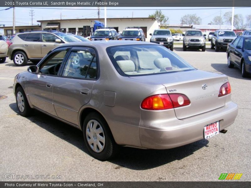 Sandrift Beige Metallic / Pebble Beige 2001 Toyota Corolla LE