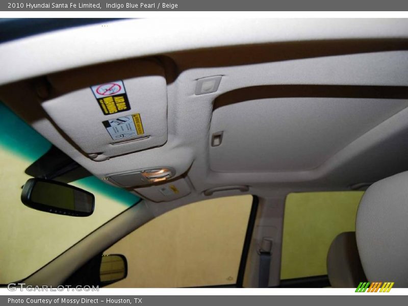 Indigo Blue Pearl / Beige 2010 Hyundai Santa Fe Limited