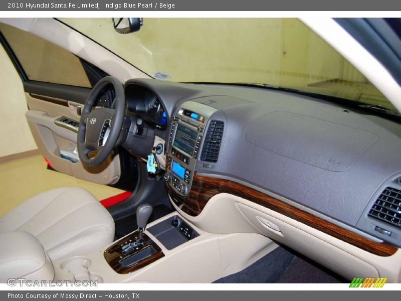 Indigo Blue Pearl / Beige 2010 Hyundai Santa Fe Limited