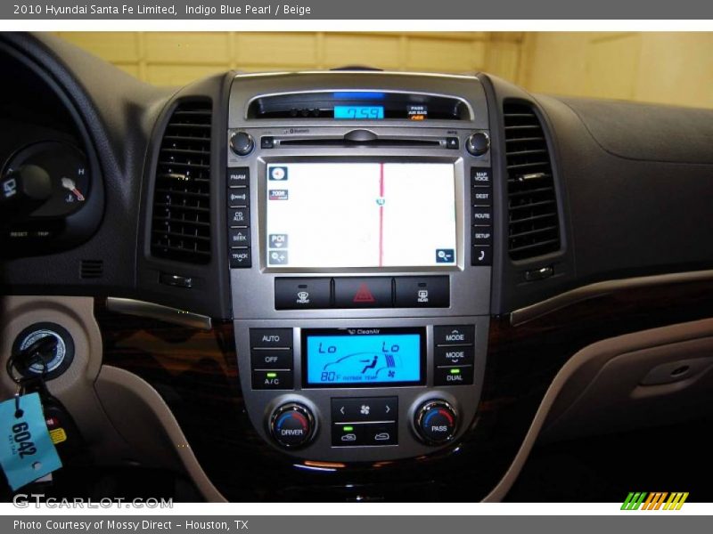 Indigo Blue Pearl / Beige 2010 Hyundai Santa Fe Limited