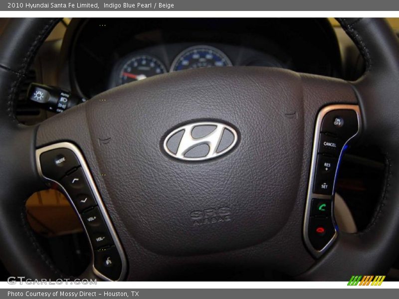 Indigo Blue Pearl / Beige 2010 Hyundai Santa Fe Limited