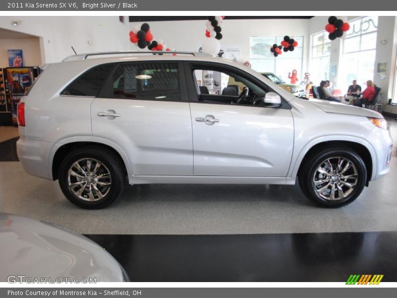 Bright Silver / Black 2011 Kia Sorento SX V6