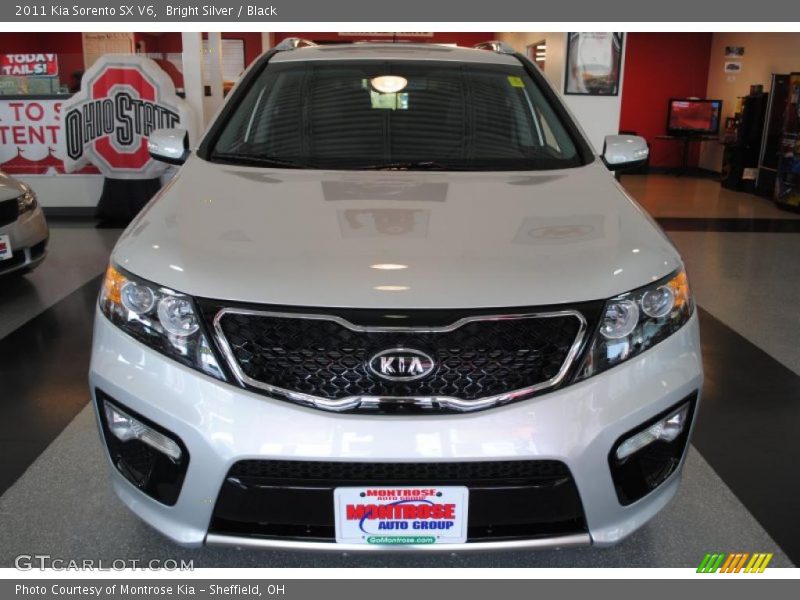 Bright Silver / Black 2011 Kia Sorento SX V6