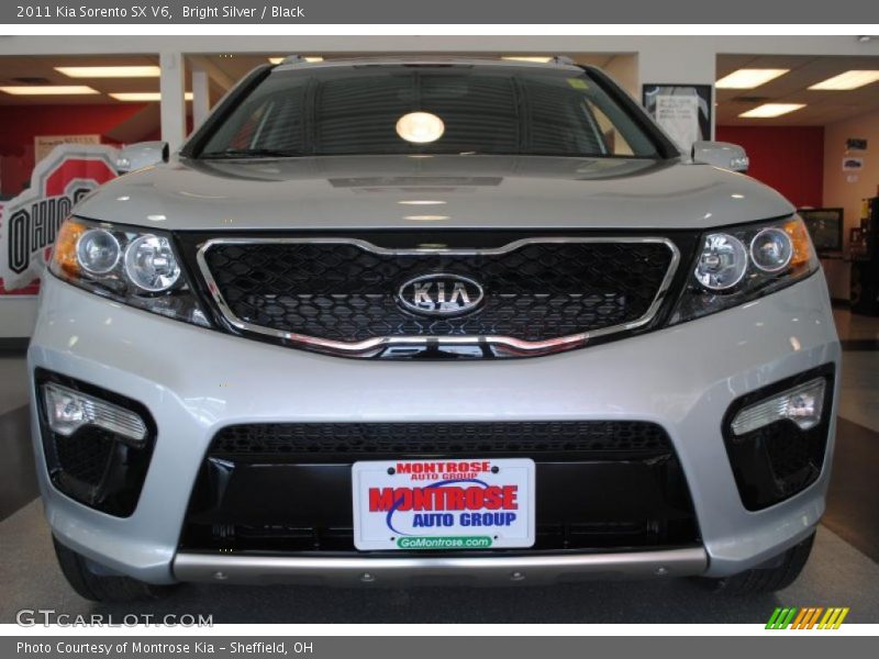 Bright Silver / Black 2011 Kia Sorento SX V6