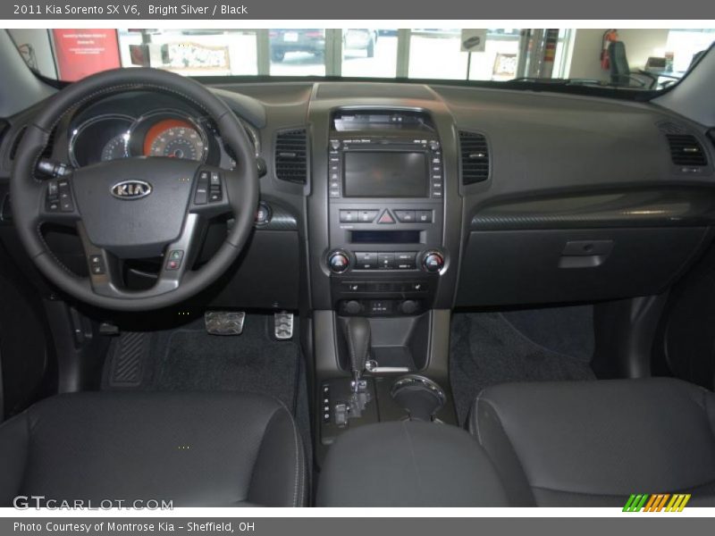Bright Silver / Black 2011 Kia Sorento SX V6