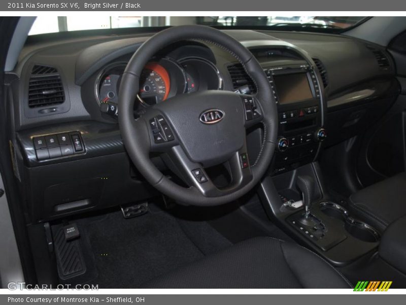 Bright Silver / Black 2011 Kia Sorento SX V6