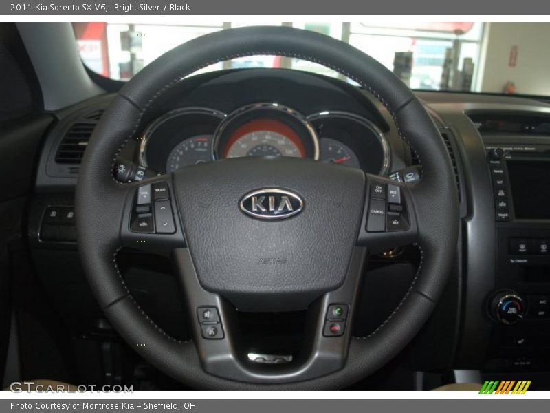 Bright Silver / Black 2011 Kia Sorento SX V6