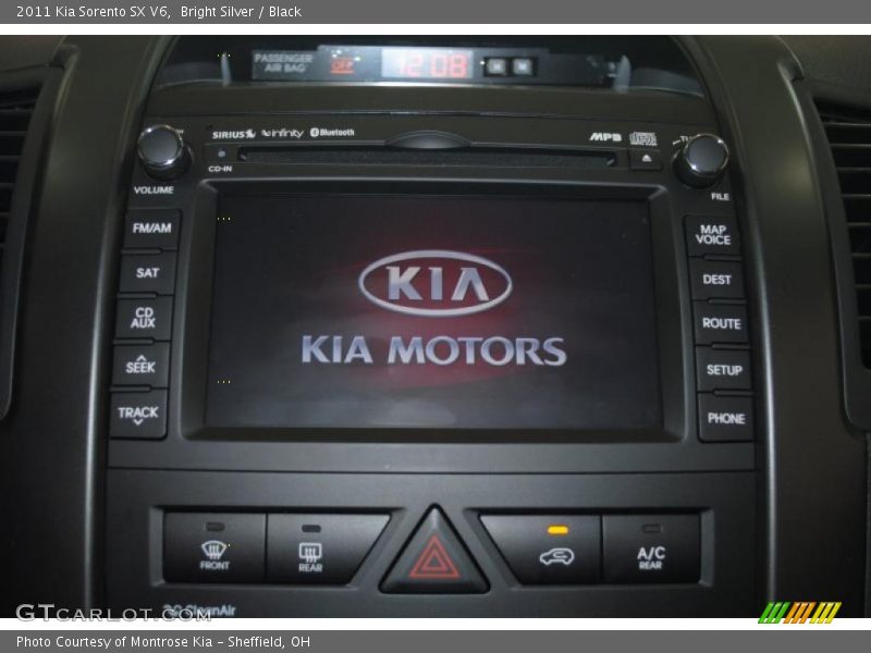 Bright Silver / Black 2011 Kia Sorento SX V6