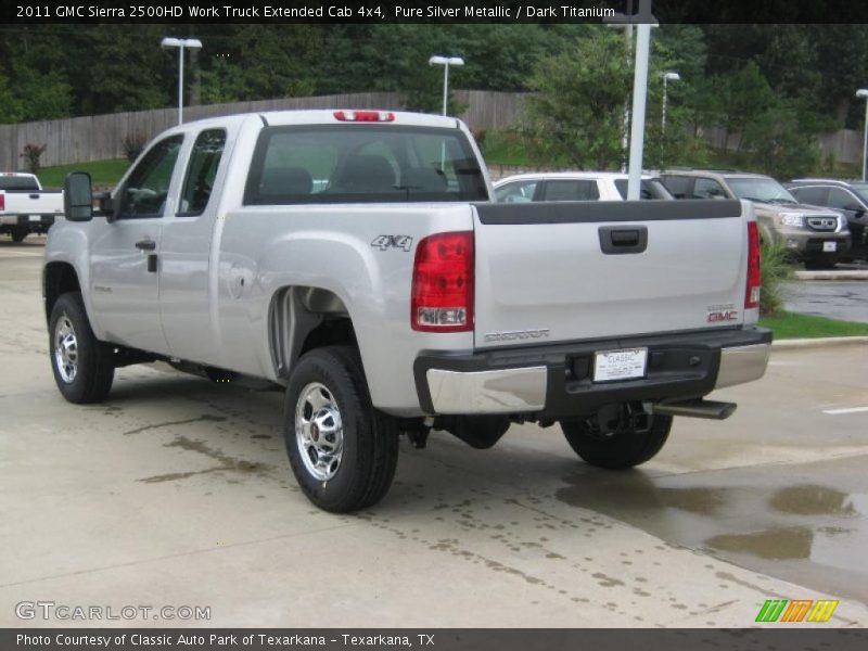 Pure Silver Metallic / Dark Titanium 2011 GMC Sierra 2500HD Work Truck Extended Cab 4x4