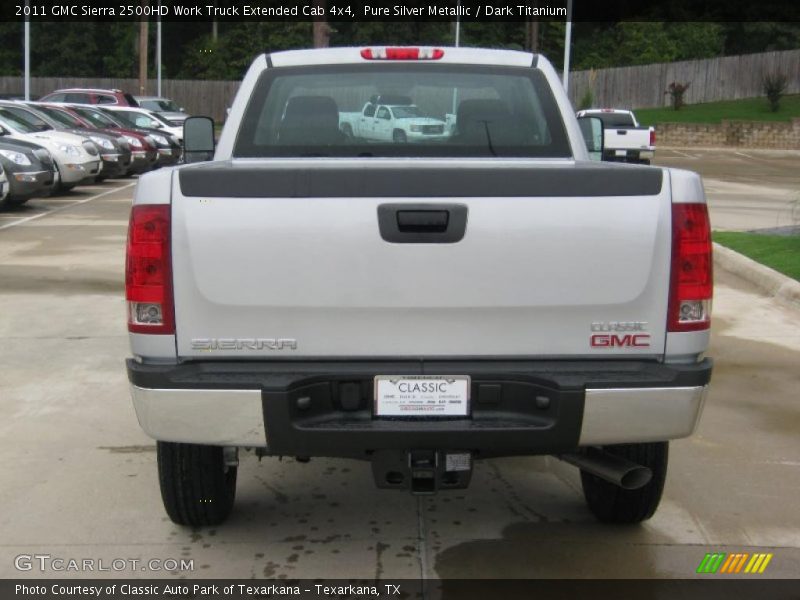 Pure Silver Metallic / Dark Titanium 2011 GMC Sierra 2500HD Work Truck Extended Cab 4x4