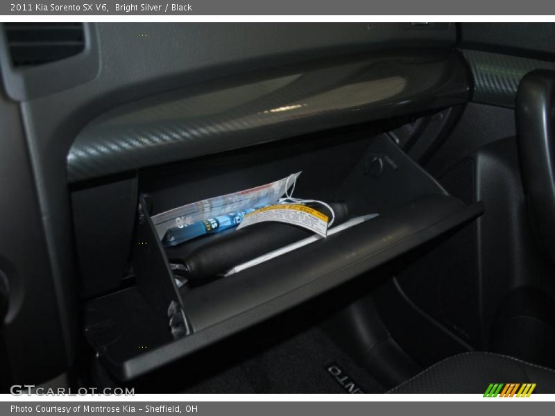 Bright Silver / Black 2011 Kia Sorento SX V6