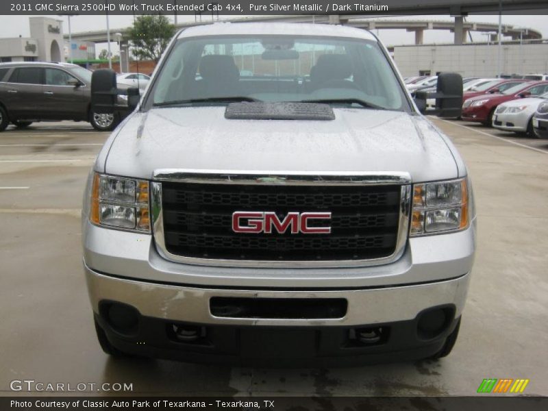 Pure Silver Metallic / Dark Titanium 2011 GMC Sierra 2500HD Work Truck Extended Cab 4x4