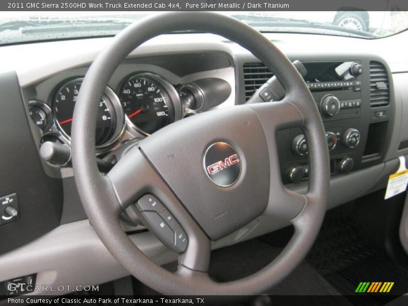Pure Silver Metallic / Dark Titanium 2011 GMC Sierra 2500HD Work Truck Extended Cab 4x4