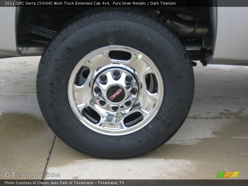 Pure Silver Metallic / Dark Titanium 2011 GMC Sierra 2500HD Work Truck Extended Cab 4x4