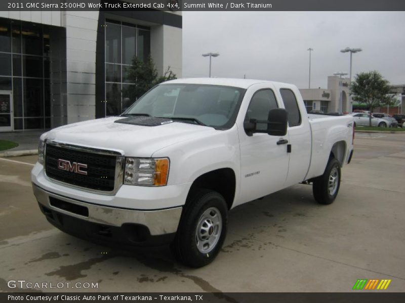 Summit White / Dark Titanium 2011 GMC Sierra 2500HD Work Truck Extended Cab 4x4