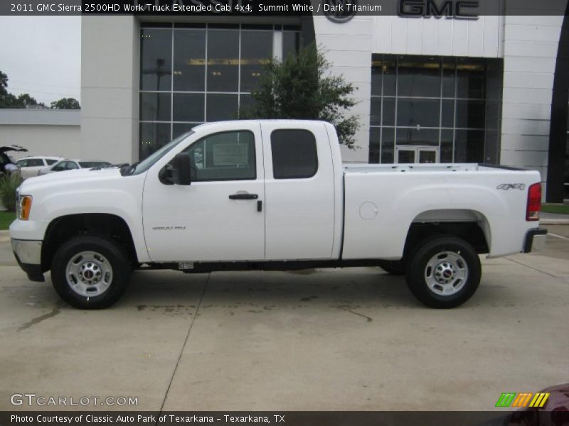 Summit White / Dark Titanium 2011 GMC Sierra 2500HD Work Truck Extended Cab 4x4
