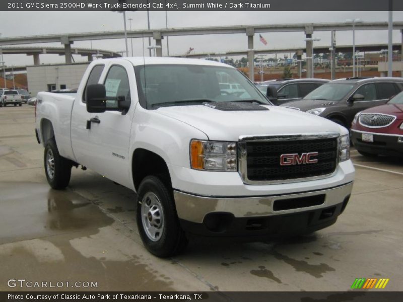 Summit White / Dark Titanium 2011 GMC Sierra 2500HD Work Truck Extended Cab 4x4