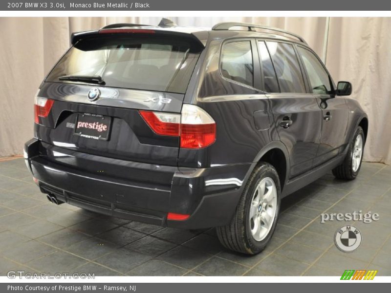 Monaco Blue Metallic / Black 2007 BMW X3 3.0si