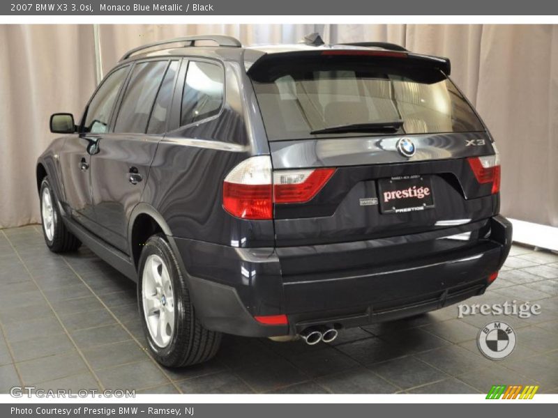 Monaco Blue Metallic / Black 2007 BMW X3 3.0si
