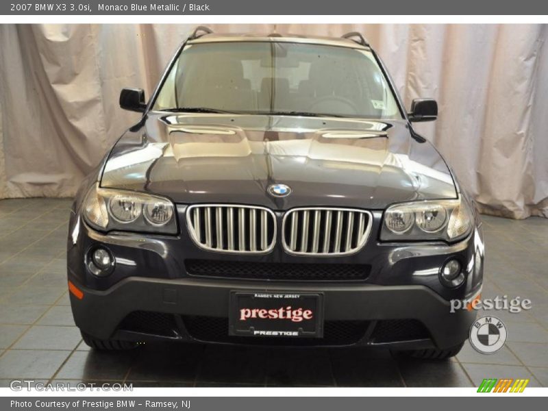 Monaco Blue Metallic / Black 2007 BMW X3 3.0si