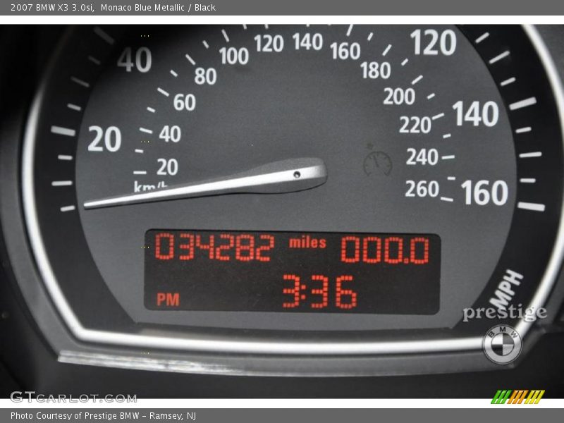 Monaco Blue Metallic / Black 2007 BMW X3 3.0si