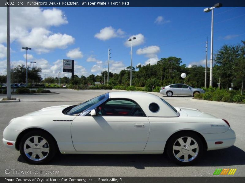 Whisper White / Torch Red 2002 Ford Thunderbird Deluxe Roadster