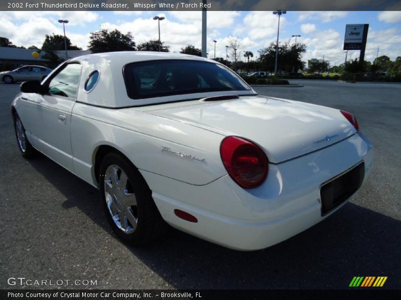 Whisper White / Torch Red 2002 Ford Thunderbird Deluxe Roadster