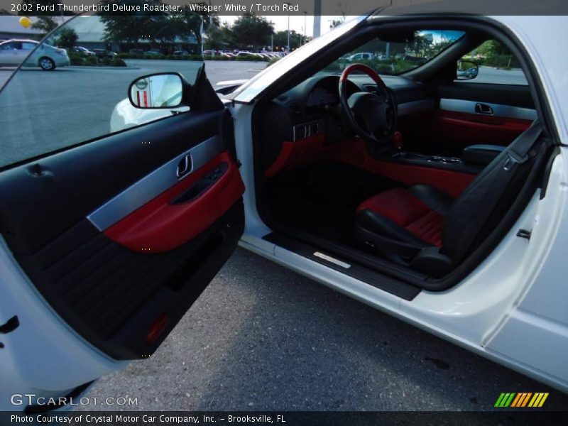 Whisper White / Torch Red 2002 Ford Thunderbird Deluxe Roadster