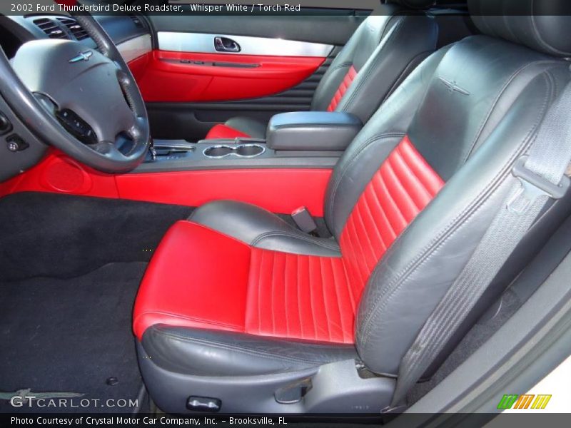 Whisper White / Torch Red 2002 Ford Thunderbird Deluxe Roadster