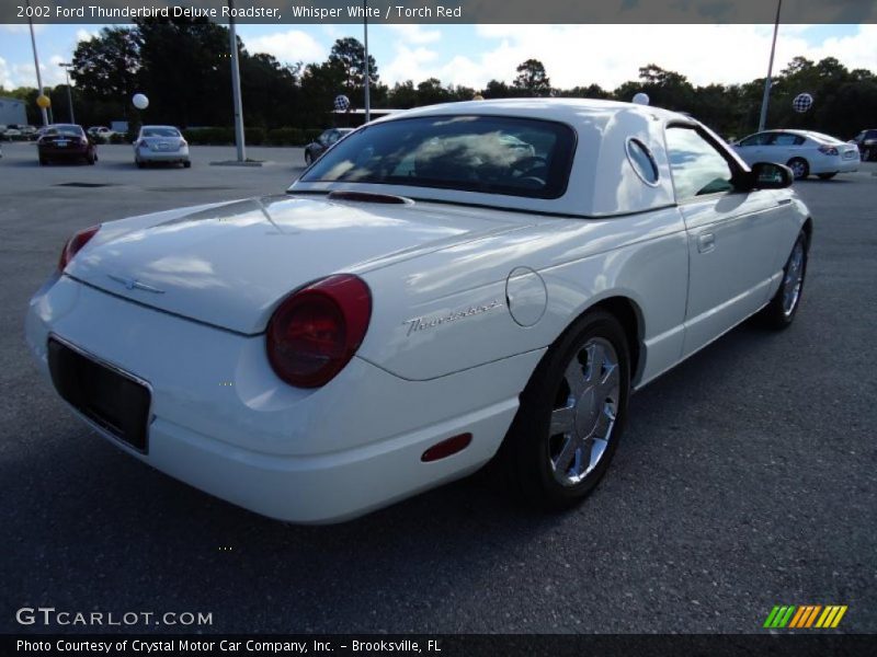 Whisper White / Torch Red 2002 Ford Thunderbird Deluxe Roadster