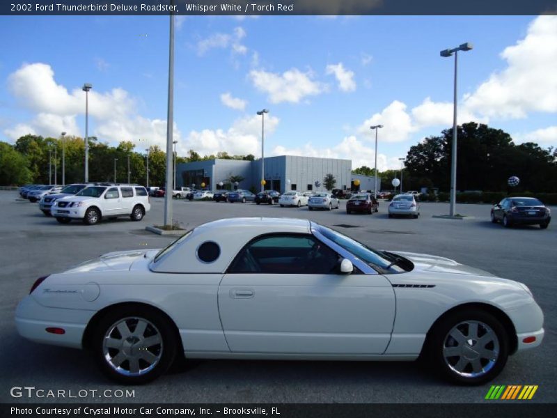 Whisper White / Torch Red 2002 Ford Thunderbird Deluxe Roadster