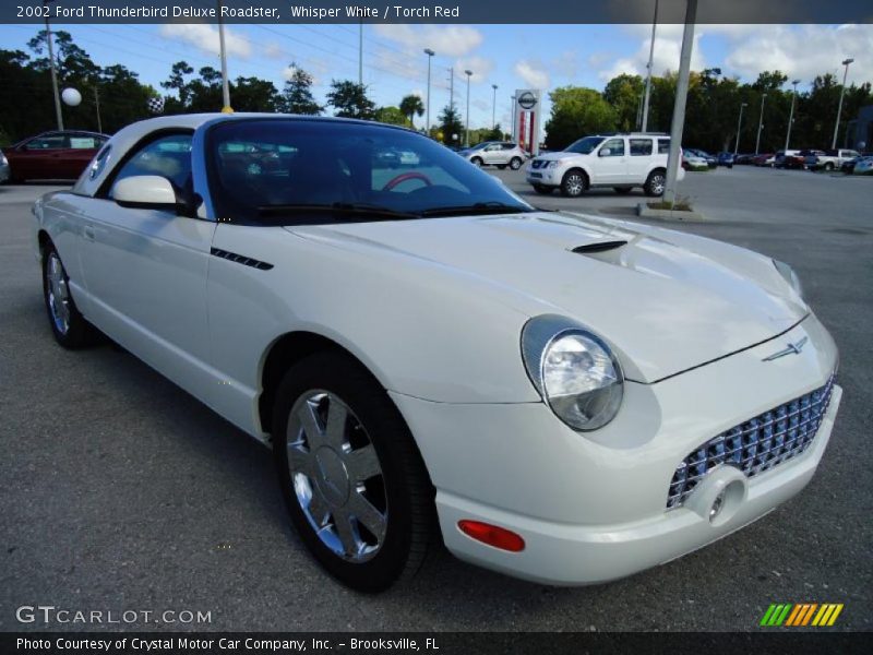 Whisper White / Torch Red 2002 Ford Thunderbird Deluxe Roadster