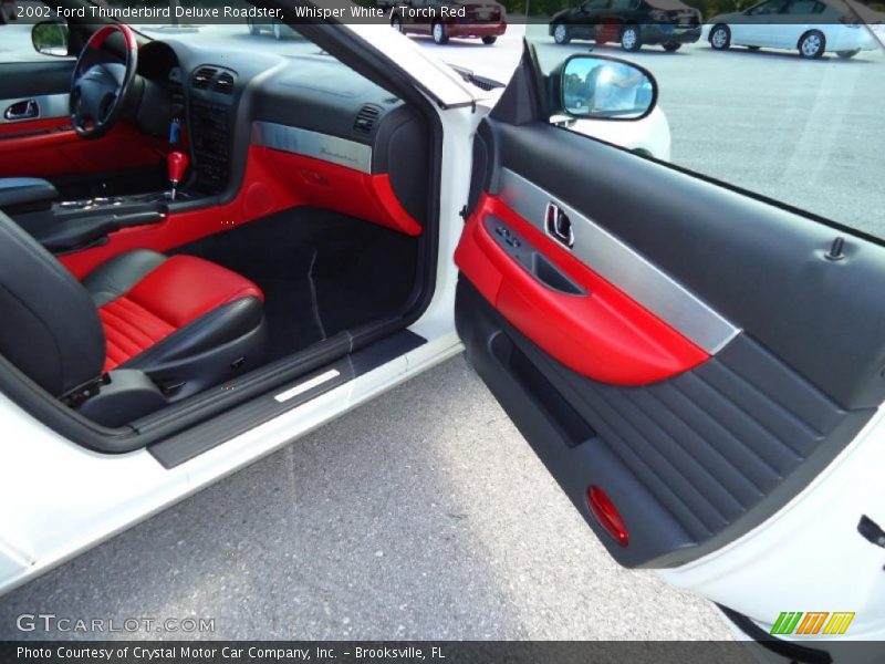 Whisper White / Torch Red 2002 Ford Thunderbird Deluxe Roadster