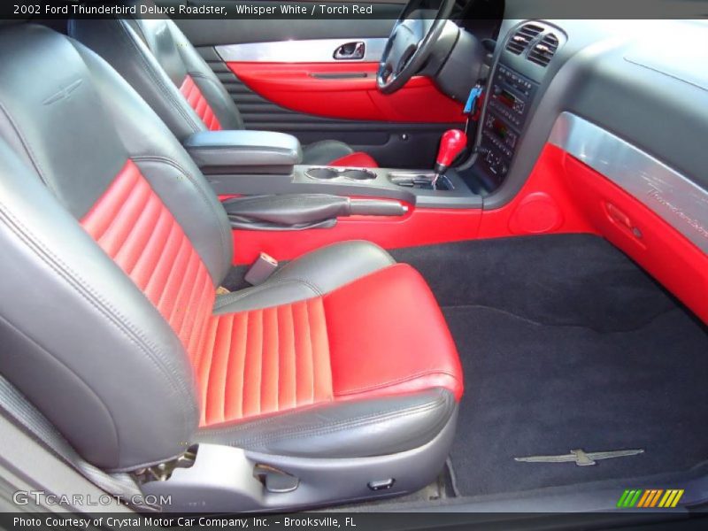 Whisper White / Torch Red 2002 Ford Thunderbird Deluxe Roadster