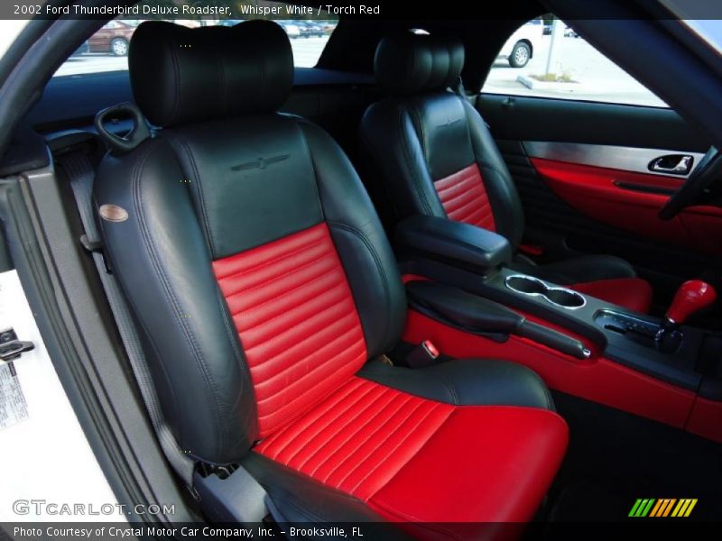 Whisper White / Torch Red 2002 Ford Thunderbird Deluxe Roadster