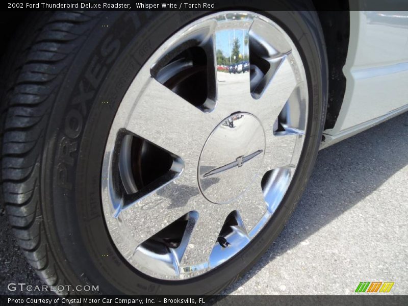 Whisper White / Torch Red 2002 Ford Thunderbird Deluxe Roadster
