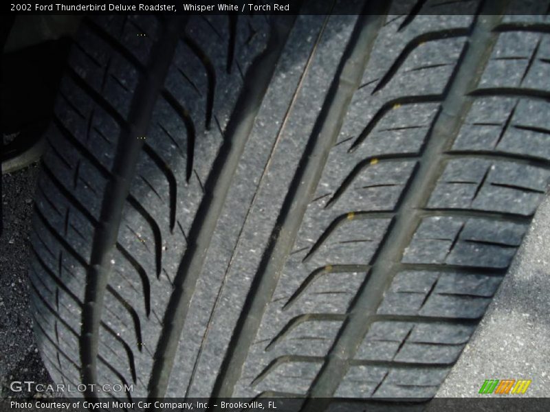 Whisper White / Torch Red 2002 Ford Thunderbird Deluxe Roadster